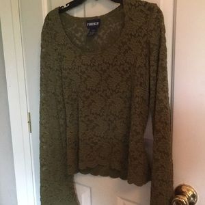 Sheer green lace sweater